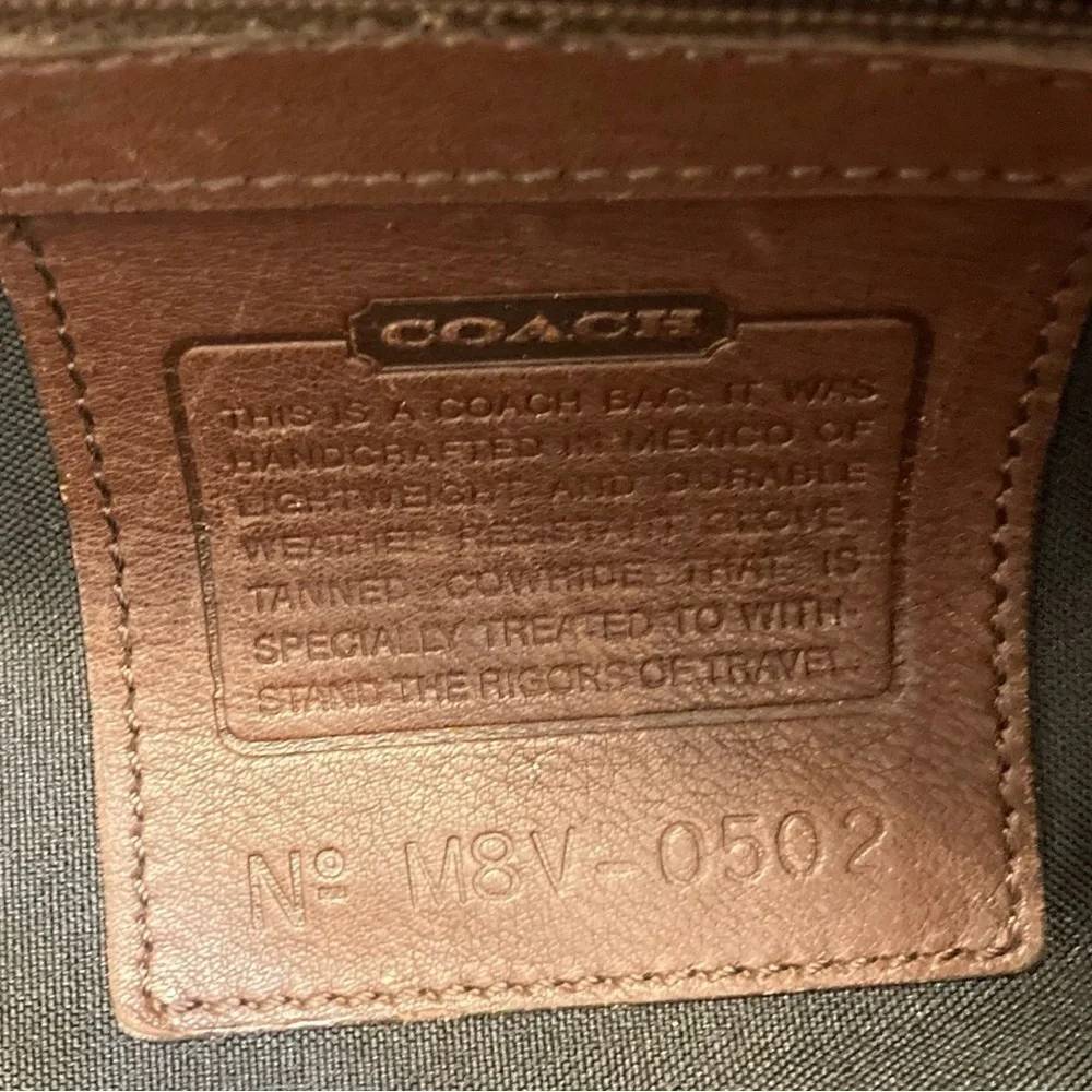 Coach 0502 vintage brown leather duffle bag made in Mexico RARE